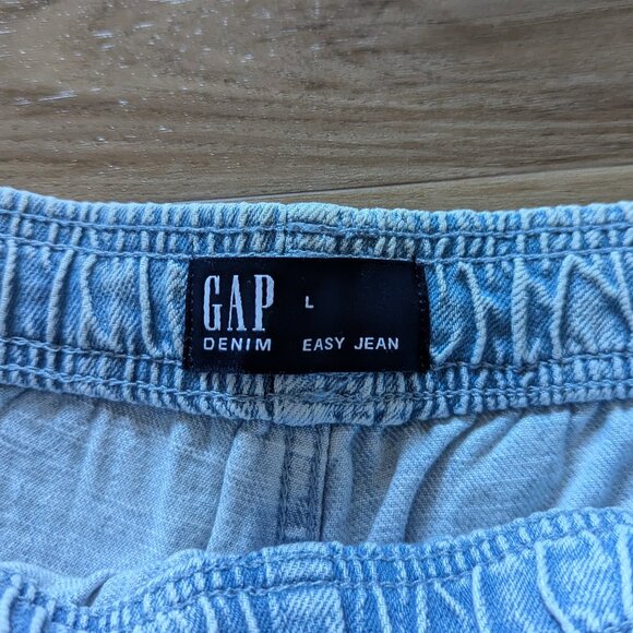 Gap Upcycled Easy Jeans, Embroidered Floral, L - Picture 3 of 8